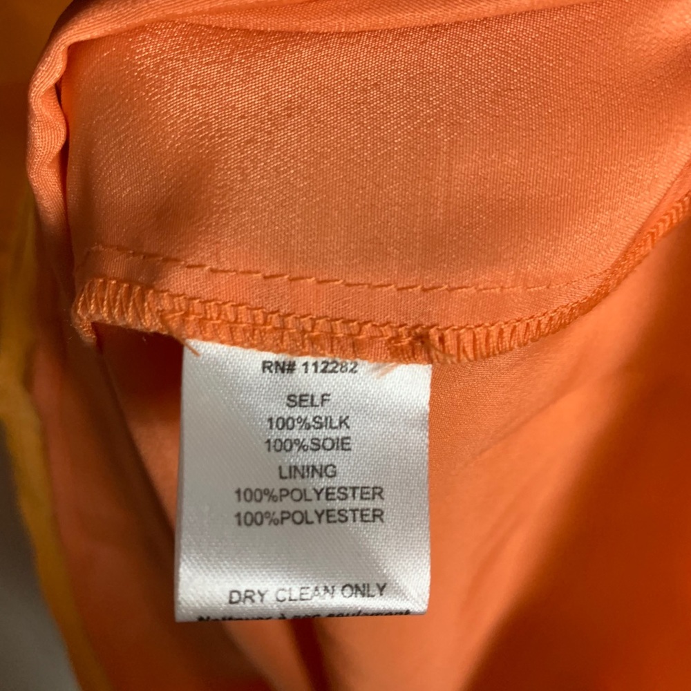 The Letter Silk Crepe Cowl Neck Dress Orange XS - Picture 5 of 6